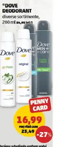 Penny DOVE Deodorant Ofertă