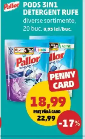 Penny PALLOR Pepods 3in1 detergent rufe Ofertă