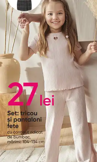 Pepco Set: tricou si pantaloni fete Ofertă