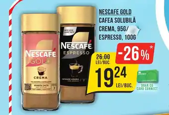 Mega Image NESCAFE GOLD Cafea solubilă crema, Espresso Ofertă