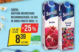 Mega Image SANTAL Băutură răcoritoare necarbogazoasă, cu suc de rodii/fructe roşii Ofertă