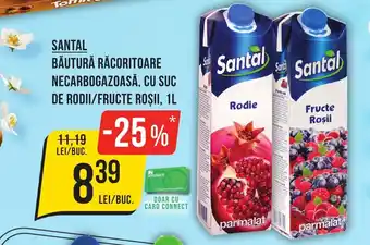 Mega Image SANTAL Băutură răcoritoare necarbogazoasă, cu suc de rodii/fructe roşii Ofertă