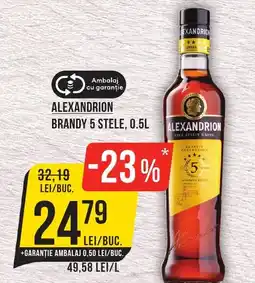 Mega Image ALEXANDRION Brandy 5 stele Ofertă