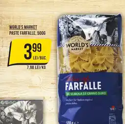 Mega Image WORLD'S MARKET Paste farfalle Ofertă