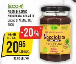 Mega Image RIGONI DI ASIAGO Nocciolata, cremă de cacao și alune, bio Ofertă