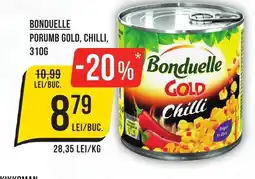 Mega Image BONDUELLE Porumb gold, chilli Ofertă