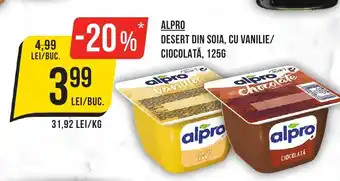 Mega Image ALPRO Desert din soia, cu vanilie/ ciocolată Ofertă