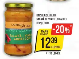 Mega Image CAPRICII ŞI DELICII Salată de vinete, cu ardei copţi Ofertă