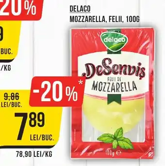 Mega Image DELACO Mozzarella, felii Ofertă