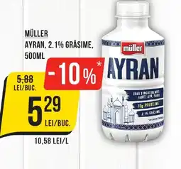 Mega Image MÜLLER Ayran, 2.1% grasime Ofertă