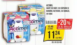 Mega Image ACTIMEL Iaurt de băut, cu căpşuni și banane/actikids, cu vanilie Ofertă