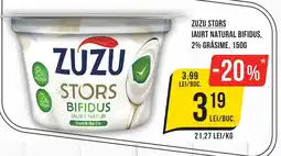 Mega Image ZUZU STORS Iaurt natural bifidus, 2% grăsime Ofertă