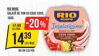 Mega Image RIO MARE Salată de ton cu cous-cous Ofertă