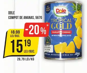 Mega Image DOLE Compot de ananas Ofertă