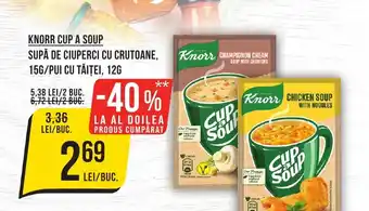 Mega Image KNORR Cup a soup Supă de ciuperci cu crutoane,/pui cu tăiţei Ofertă