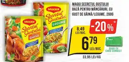 Mega Image MAGGI Secretul gustului bază pentru mâncăruri, cu gust de găină/legume Ofertă