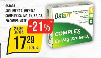 Mega Image OSTART Supliment alimentar, complex ca, MG, ZN, SE, D3 Ofertă