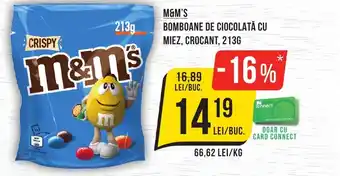 Mega Image M&M'S Bomboane de ciocolată cu miez, crocant Ofertă