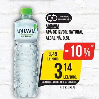 Mega Image AQUAVIA Apă de izvor, natural alcalină Ofertă