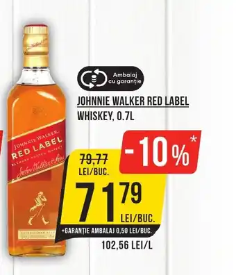 Mega Image JOHNNIE WALKER Red Label whiskey Ofertă