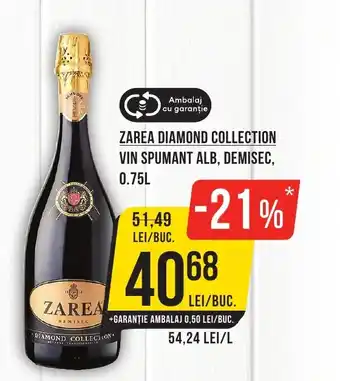 Mega Image ZAREA DIAMOND COLLECTION Vin spumant alb, demisec Ofertă