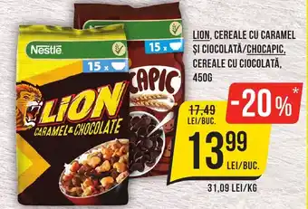 Mega Image NESTLE Lion, cereale cu caramel și ciocolata/chocapic, cereale cu ciocolată Ofertă