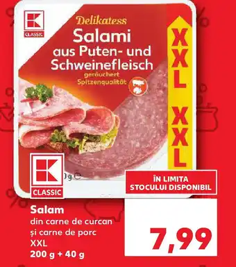 Kaufland Salam din carne de curcan şi carne de porc XXL Ofertă