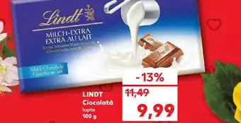 Kaufland LINDT Ciocolată lapte Ofertă