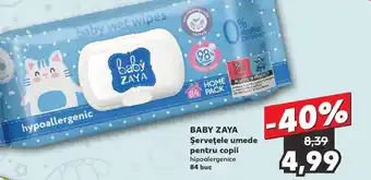 Kaufland BABY ZAYA Şerveţele umede pentru copii hipoalergenice Ofertă