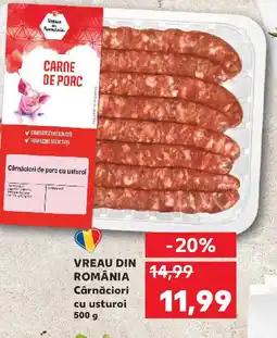 Kaufland VREAU DIN ROMÂNIA Cârnăciori cu usturoi Ofertă