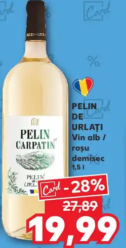 Kaufland PELIN DE URLAŢI Vin alb / roşu demisec Ofertă