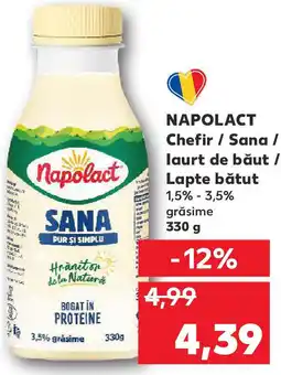 Kaufland NAPOLACT Chefir / Sana / laurt de băut / Lapte bătut Ofertă