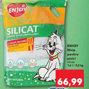 Kaufland ENJOY Nisip pentru pisici silicat Ofertă