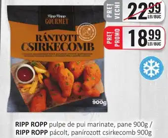 CBA RIPP ROPP pulpe de pui marinate, pane Ofertă