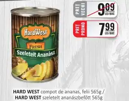 CBA HARD WEST compot de ananas, felii Ofertă