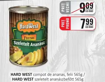 CBA HARD WEST compot de ananas, felii Ofertă