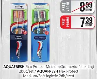 CBA AQUAFRESH Flex Protect Medium/Soft periuță de dinți Ofertă