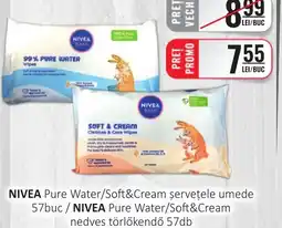 CBA NIVEA Pure Water/Soft&Cream şerveţele umede Ofertă