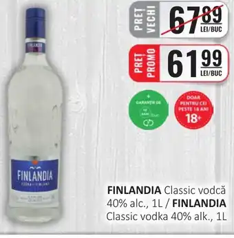 CBA FINLANDIA Classic vodcǎ 40% alc. Ofertă