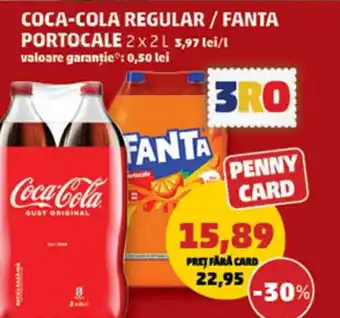 Penny COCA-COLA Regullar /FANTA Portocale Ofertă