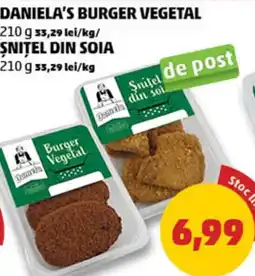 Penny Daniela's burger vegetal snițel din soia Ofertă