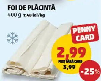 Penny Foi de plăcintă Ofertă