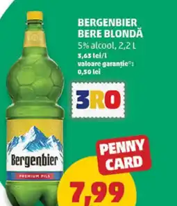 Penny BERGENBIER Bere blondă Ofertă