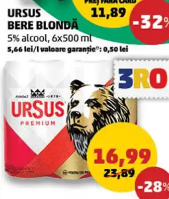 Penny URSUS Bere blondă Ofertă