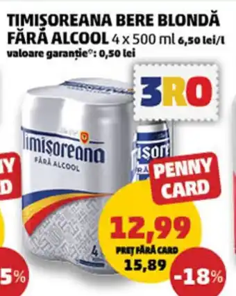 Penny TIMISOREANA Bere blondă fără alcool Ofertă