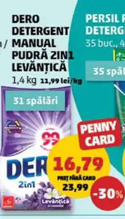 Penny DERO Detergent manual pudră 2in1 levanțică Ofertă