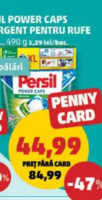 Penny PERSIL Power caps detergent pentru rufe 35 buc., 490 g 1,29 lei/buc. Ofertă