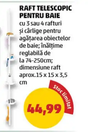 Penny Raft telescopic pentru baie Ofertă