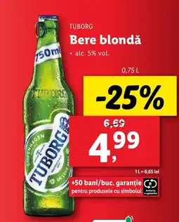 Lidl TUBORG Bere blondǎ Ofertă