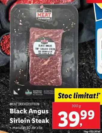 Lidl MEAT (R)EVOLUTION Black Angus Sirloin Steak Ofertă